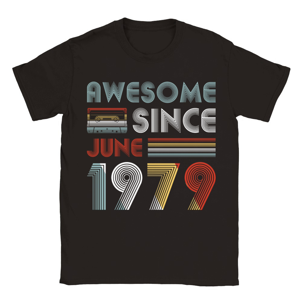 Vintage Awesome Since June 1979 40th Birthday Classic Kids Crewneck T-shirt