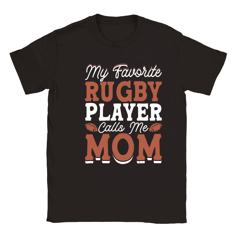Vintage Rugby Player player Calls Me Mom 2 Classic Kids Crewneck T-shirt