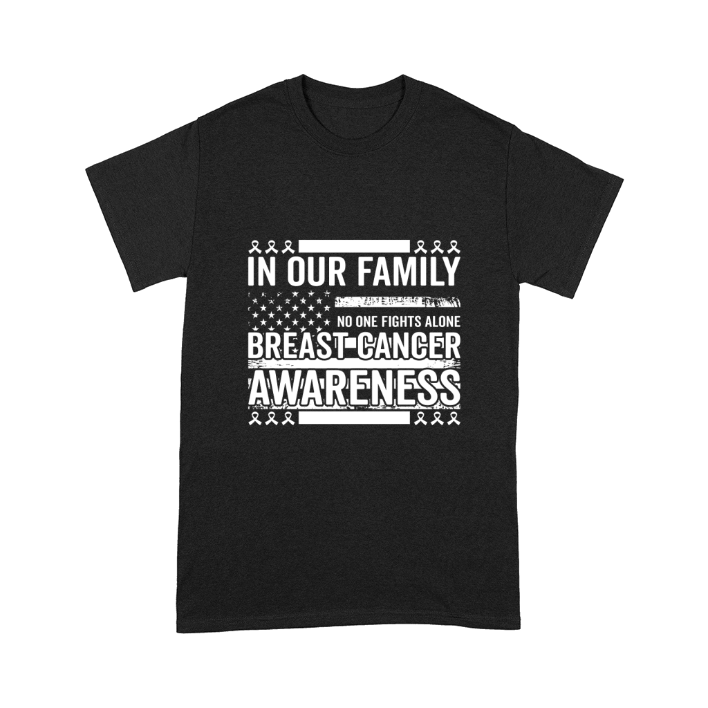 In our family no one fights alone breast cancer awareness 02 Comfort T-shirt