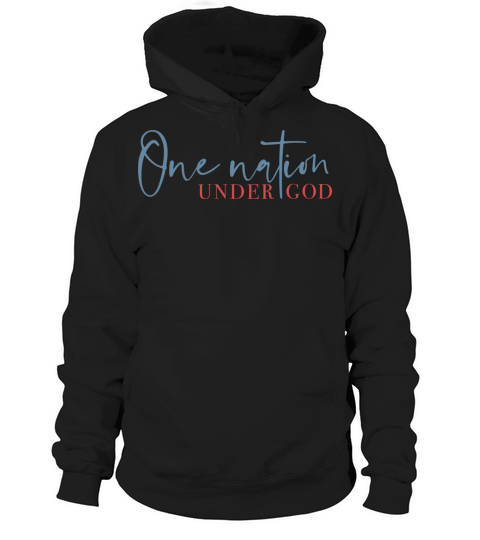 One Nation Under God American Cross Hoodie Unisex