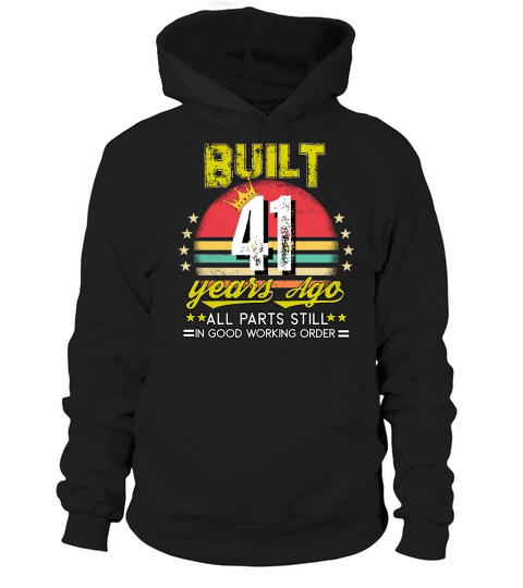 Vintage Birthday 41 Hoodie Unisex