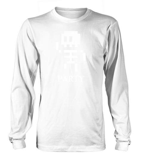 8 Bit Skeleton Party Long sleeved Unisex