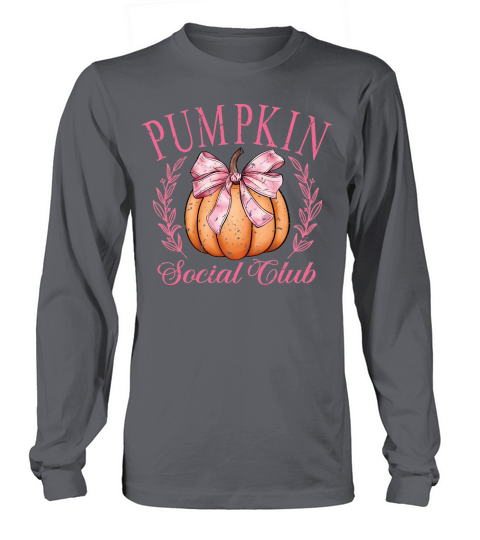 PumpkinSocailClubPink Retro Long sleeved Unisex