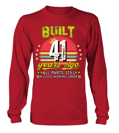 Vintage Birthday 41 Long sleeved Unisex