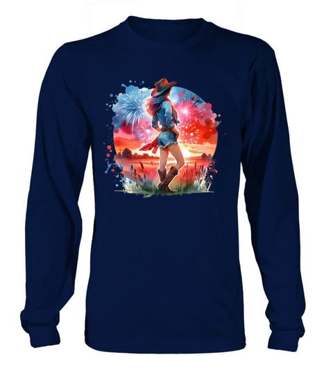 Watercolor Cowgirl 05 Long sleeved Unisex