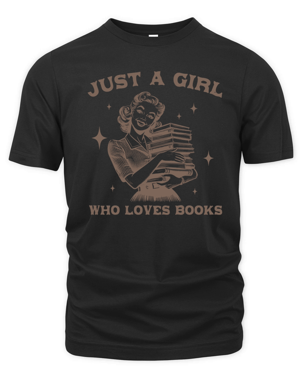 Just A Girl Who Loves Books L Brown Organic Unisex T-shirt