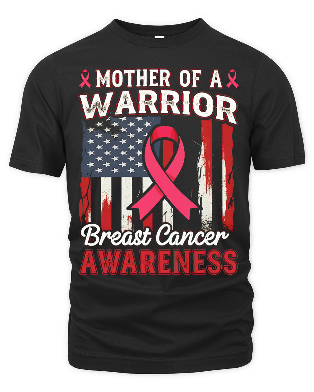 Mother Of A Warrior Breast Cancer Awareness Organic Unisex T-shirt