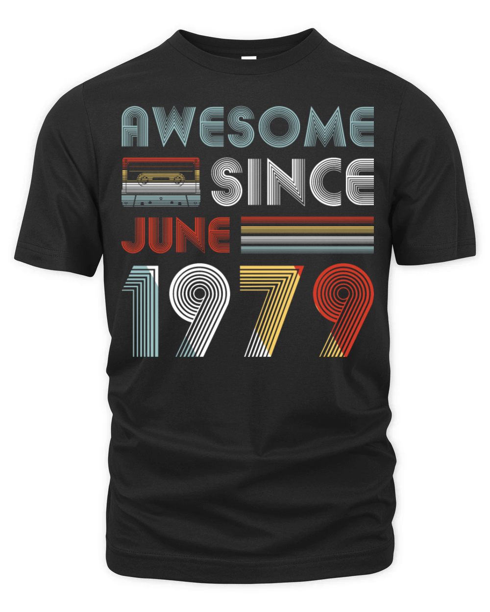 Vintage Awesome Since June 1979 40th Birthday Organic Unisex T-shirt