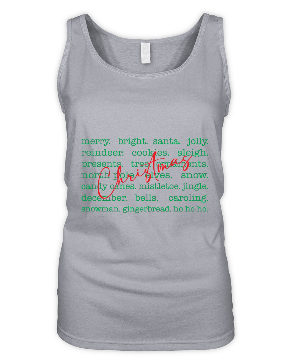 Christmas word 4 Organic Women's Tank Top