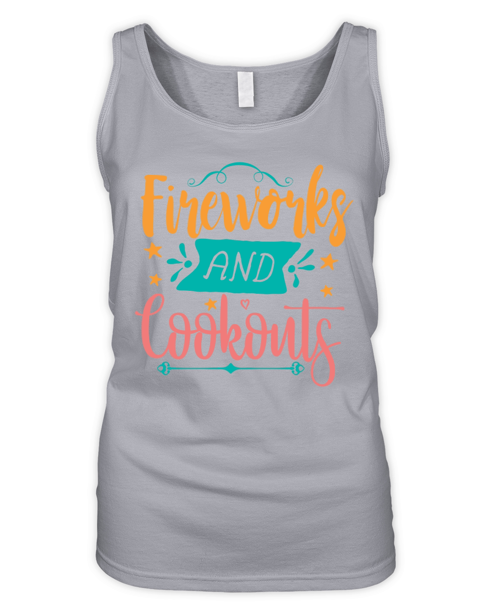 Fireworks and Cookouts Organic Women's Tank Top