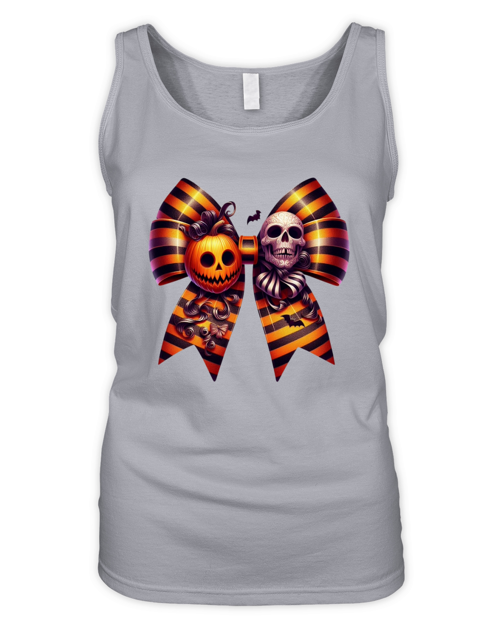 Halloween Movie Stiped Coquette Bow (2) Organic Women's Tank Top