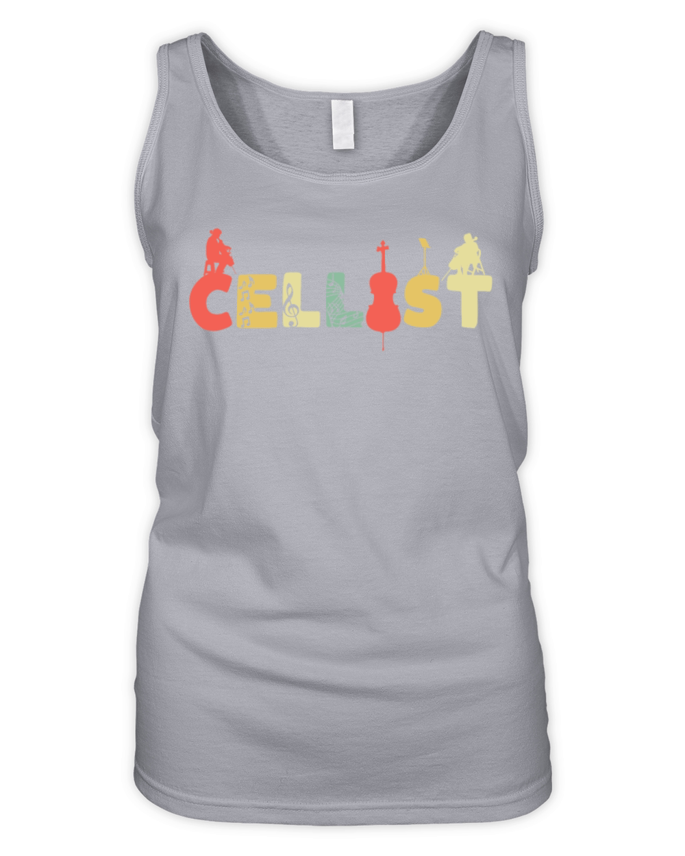 Retro Cello Vintage Cellist Violoncello Organic Women's Tank Top