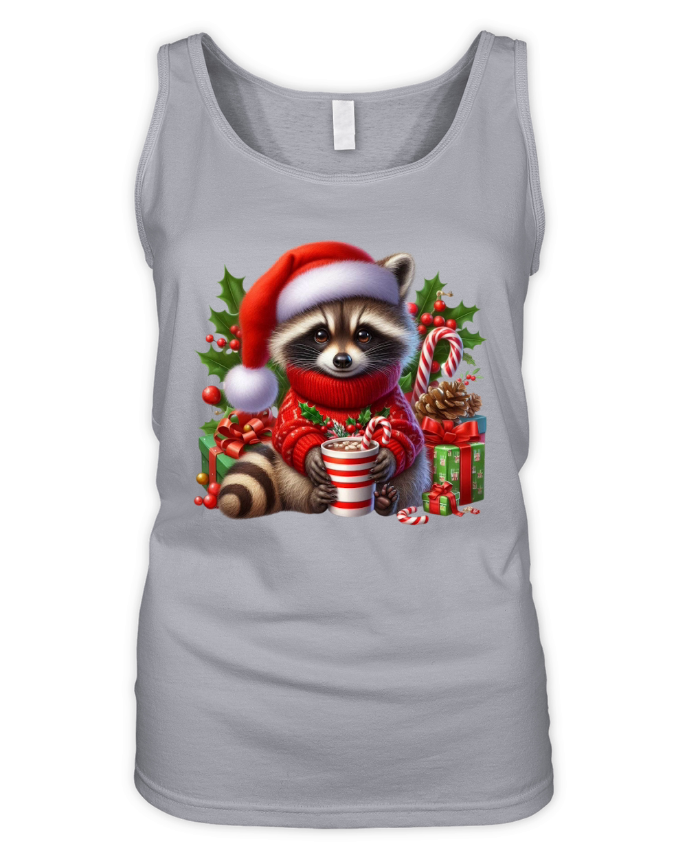 Sorry Santa Ive Been Feral (1) Organic Women's Tank Top