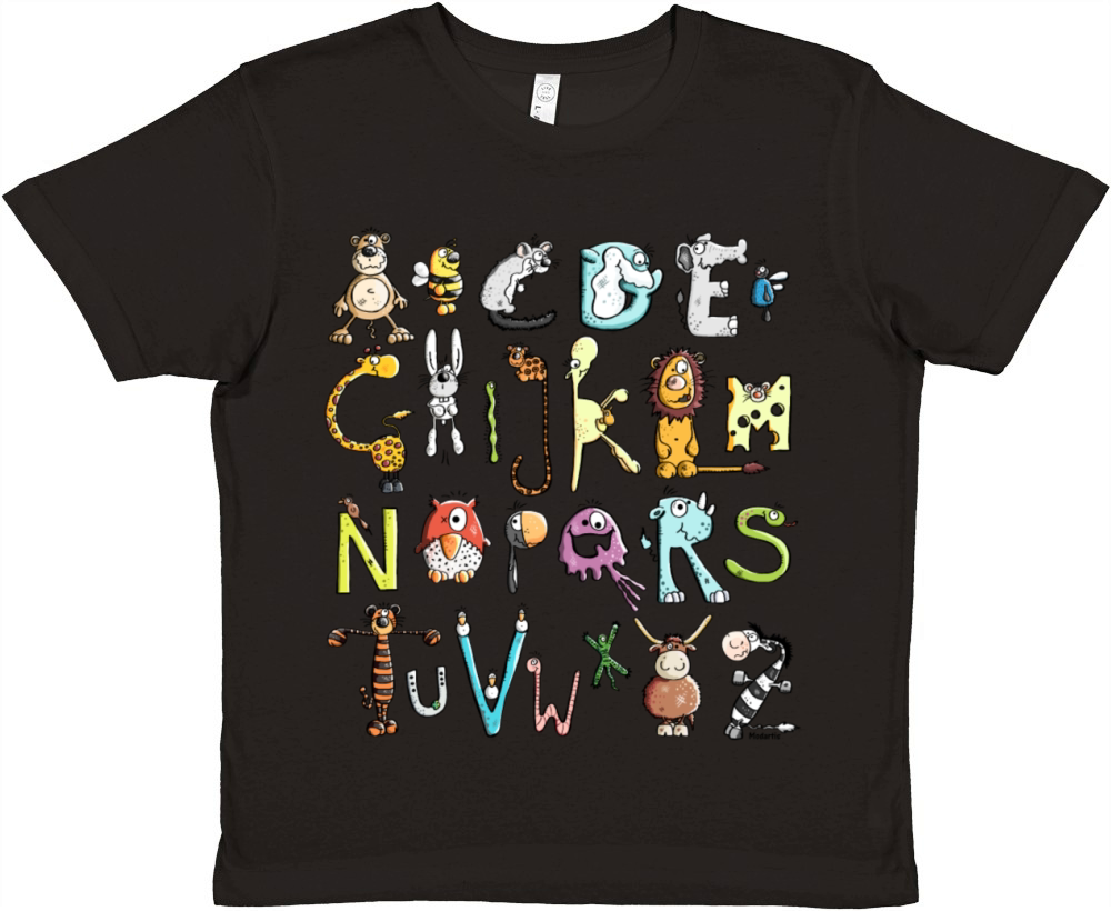 Colorful Animal Alphabet - Animals Premium Kids Crewneck T-shirt