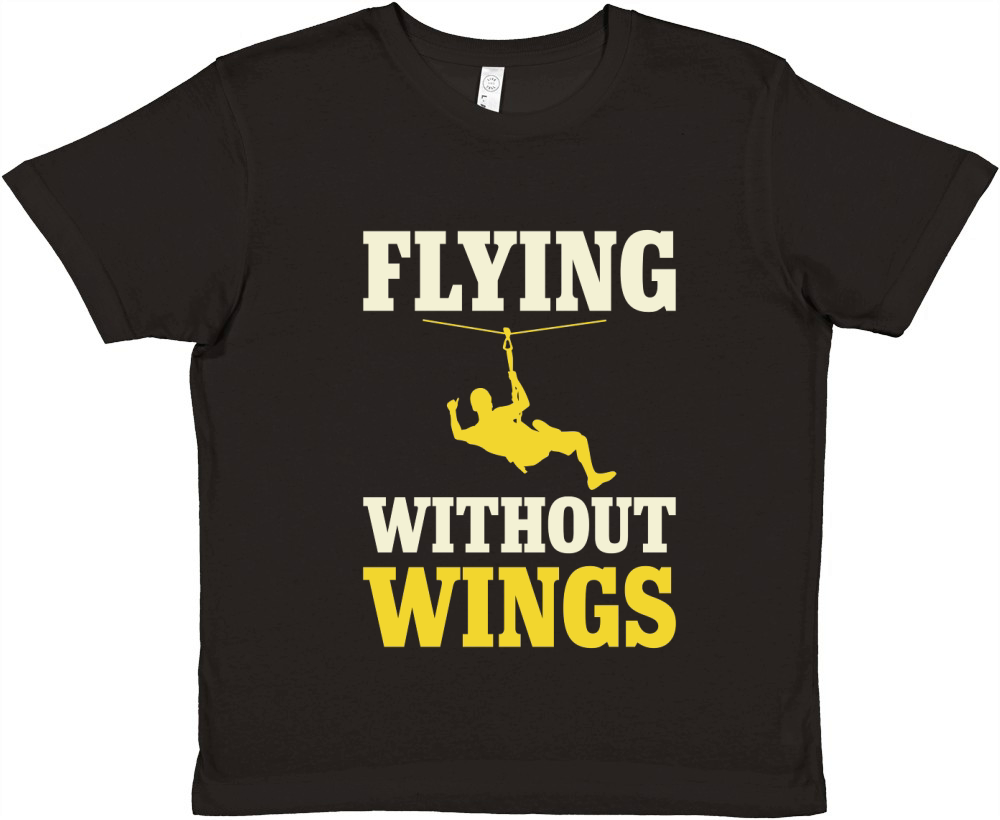Flying Without Wings Ziplining Premium Kids Crewneck T-shirt