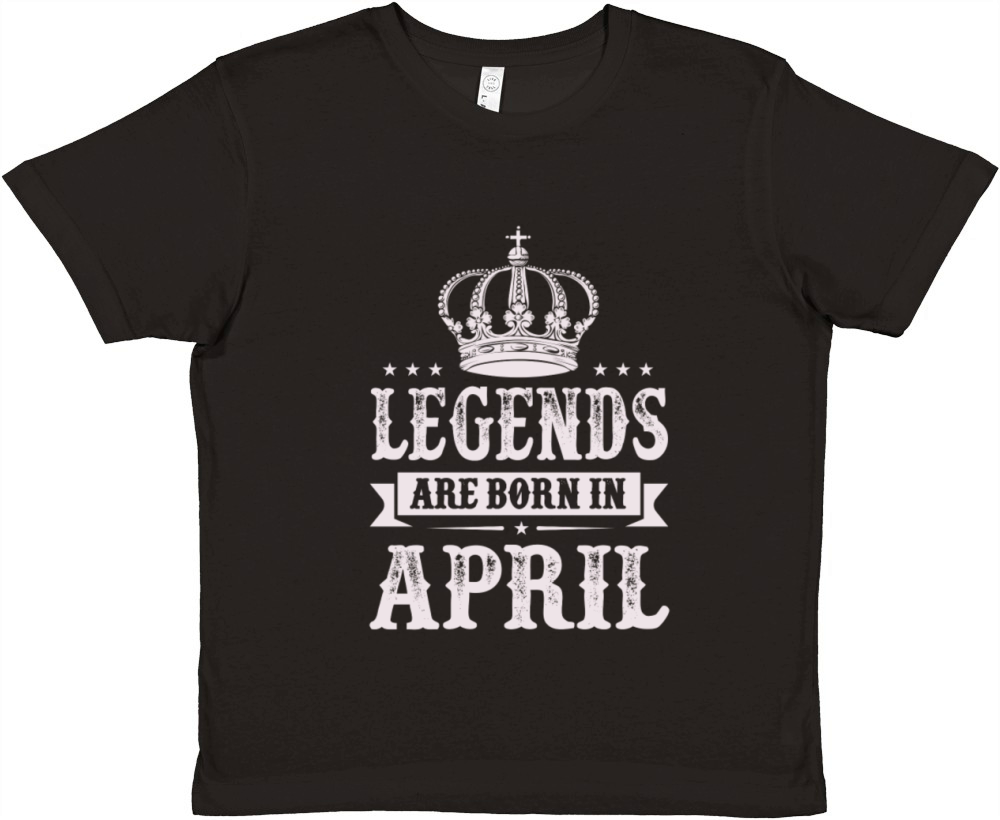 Legends Are Born In April Premium Kids Crewneck T-shirt