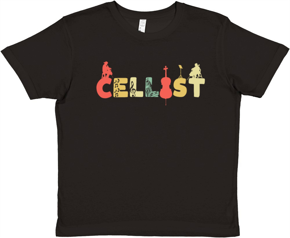 Retro Cello Vintage Cellist Violoncello Premium Kids Crewneck T-shirt