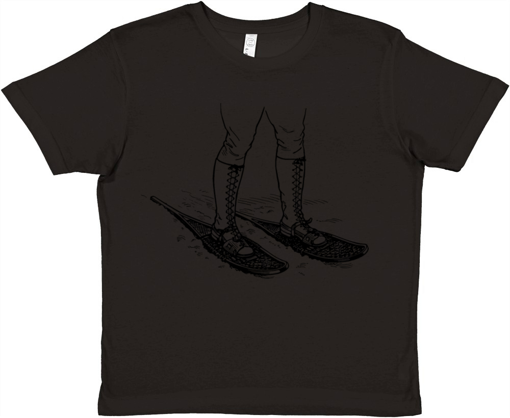 Snowshoes Premium Kids Crewneck T-shirt
