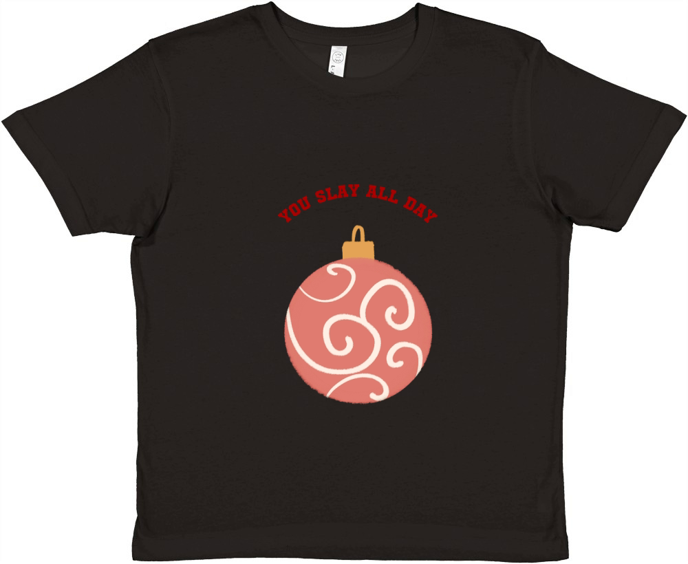 You Slay All Day red ornament with pattern Premium Kids Crewneck T-shirt
