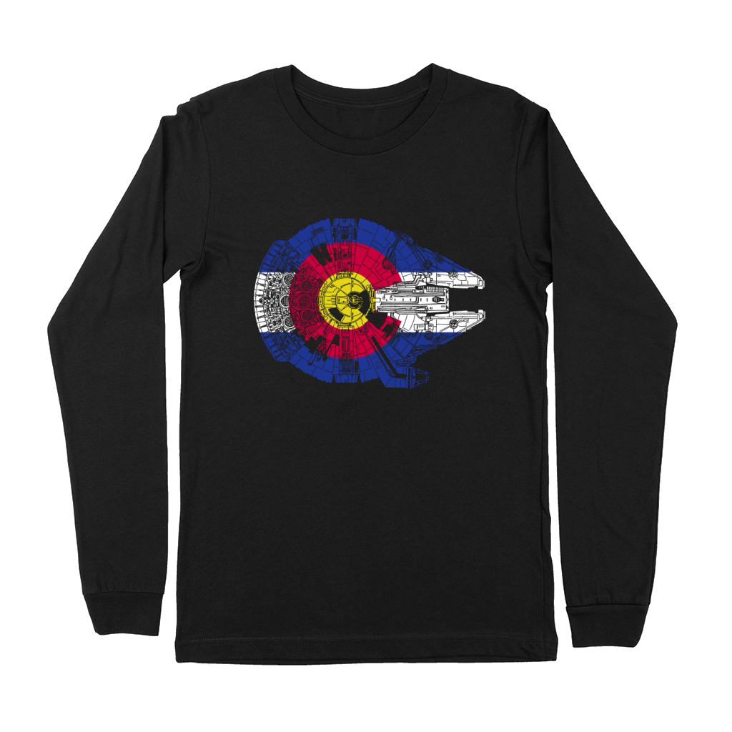 Colorado Flag and The Millennium Falcon Premium Long Sleeve