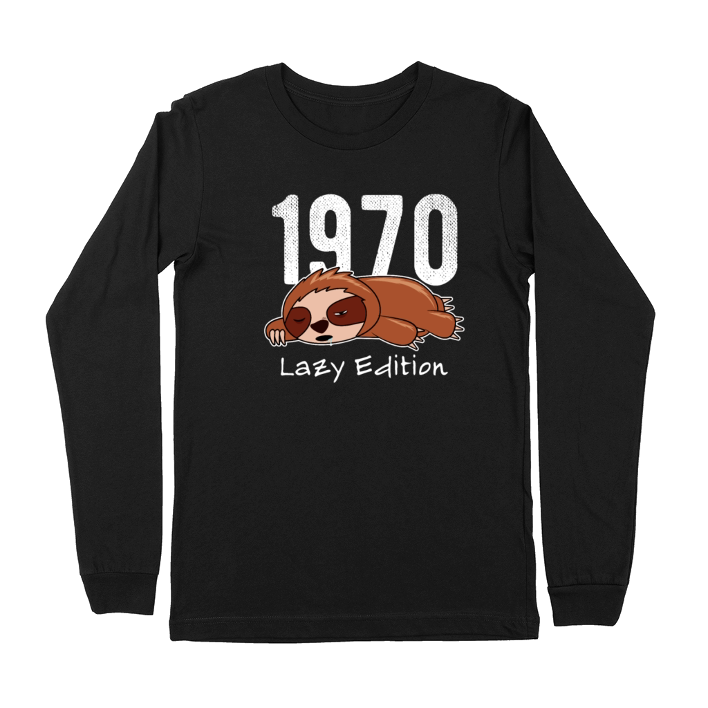 Sloth Vintage 1970 Birthday Lazy Edition Premium Long Sleeve