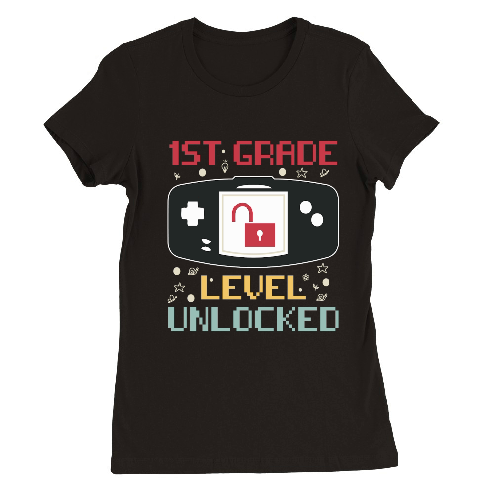 1st Grade Level Unlocked Premium Womens Crewneck T-shirt