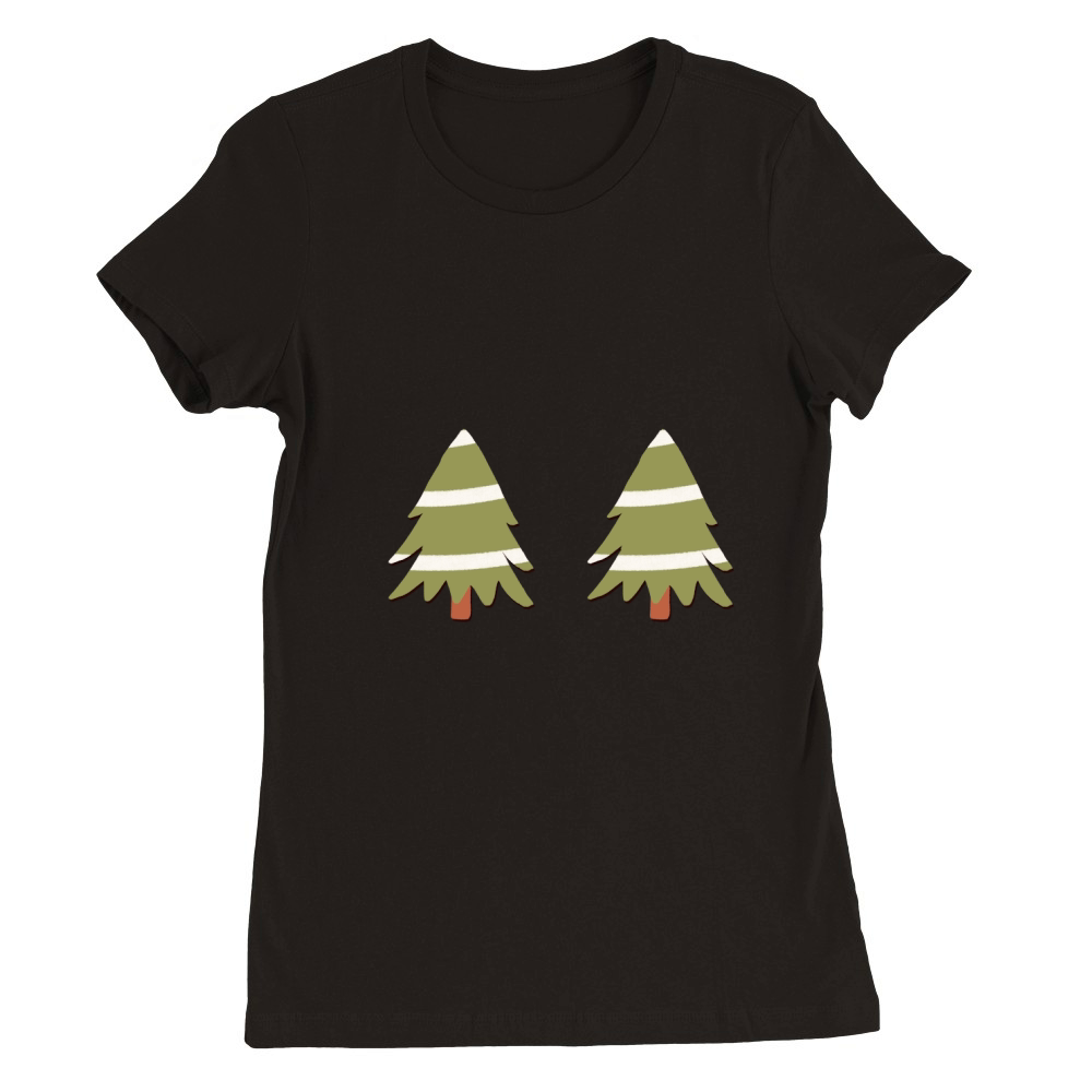 Christmas Tree (1) Double Premium Womens Crewneck T-shirt