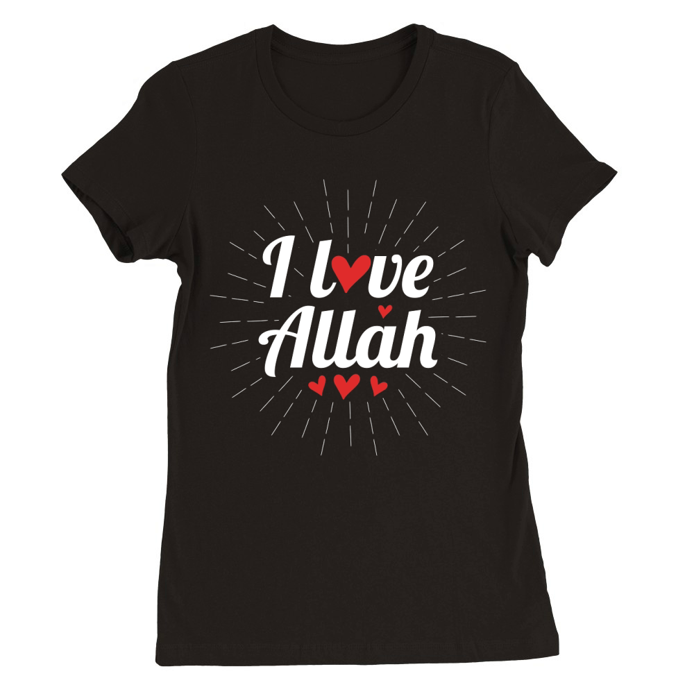 I love Allah Islamic Premium Womens Crewneck T-shirt