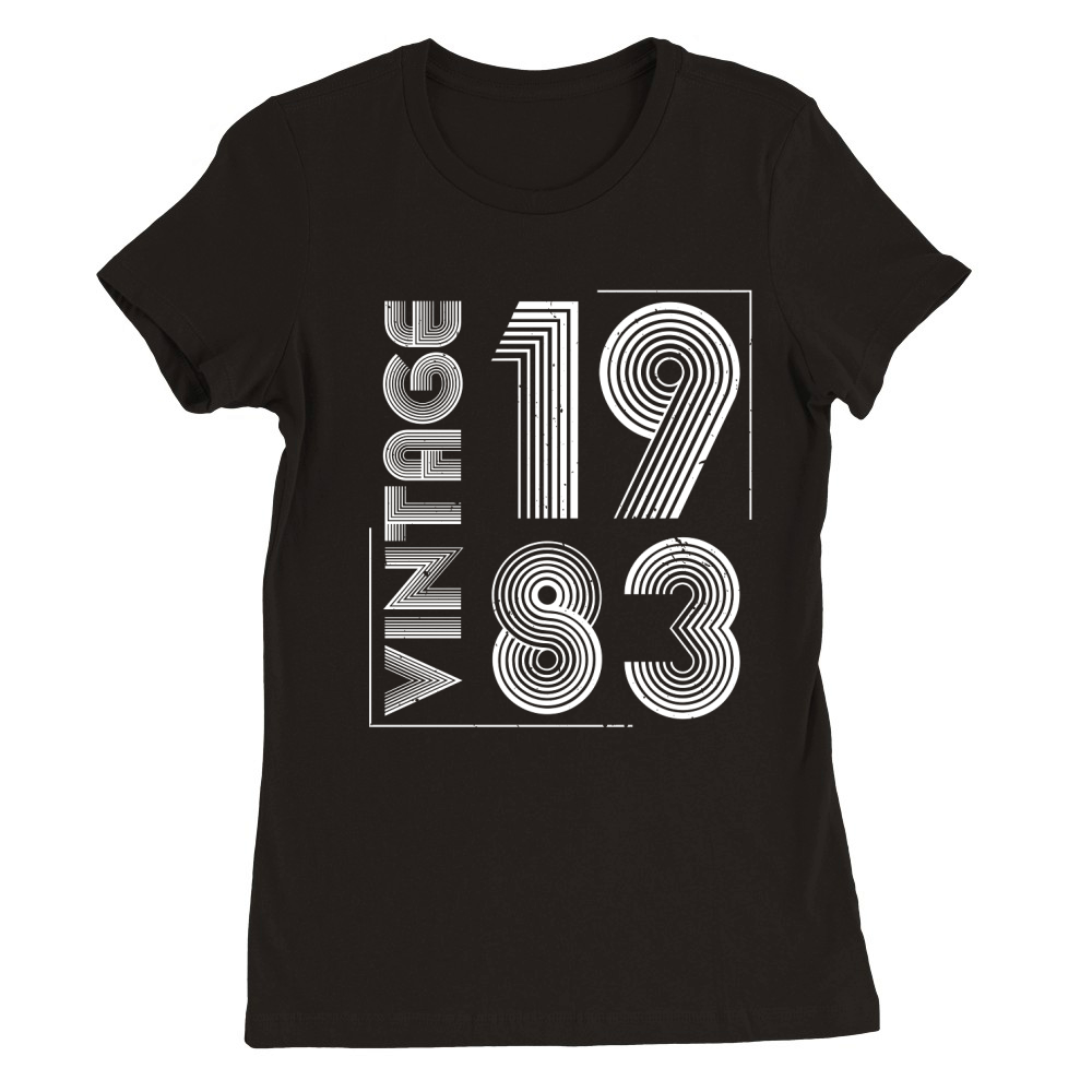 Vintage 1983 Premium Womens Crewneck T-shirt
