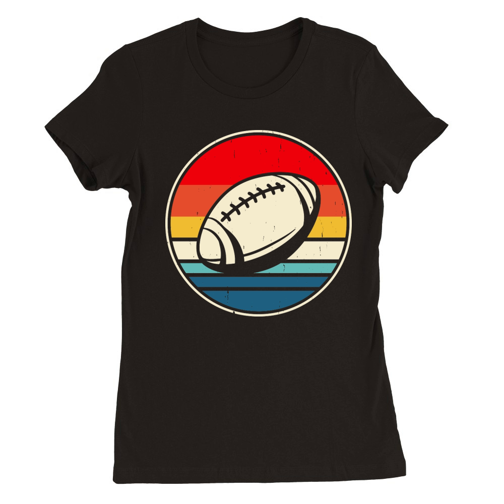 Vintage Rugby Player  2 Premium Womens Crewneck T-shirt