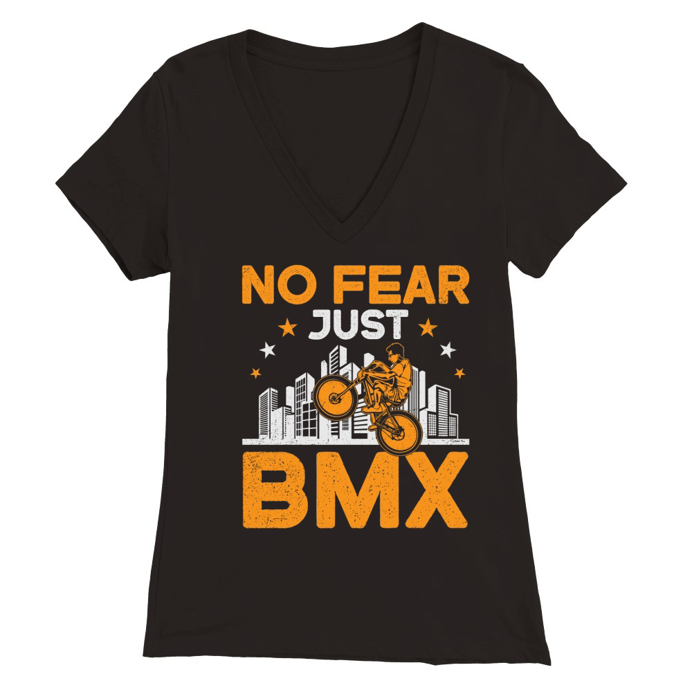 No Fear Just BMX Premium Womens V-Neck T-shirt
