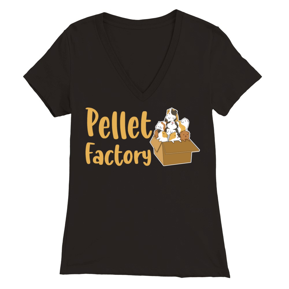 Pellet Factory Quote for a Guinea Pig Nerd Premium Womens V-Neck T-shirt