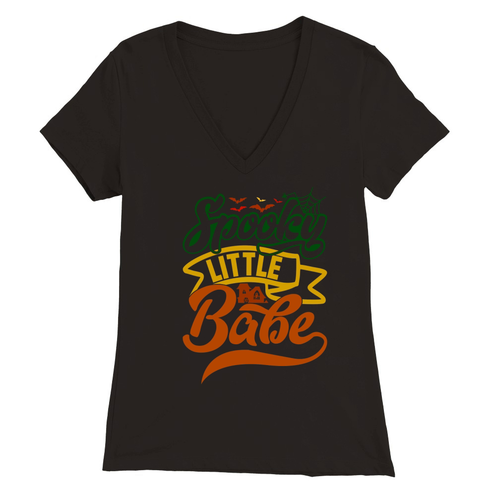 spooky Little Babe Premium Womens V-Neck T-shirt