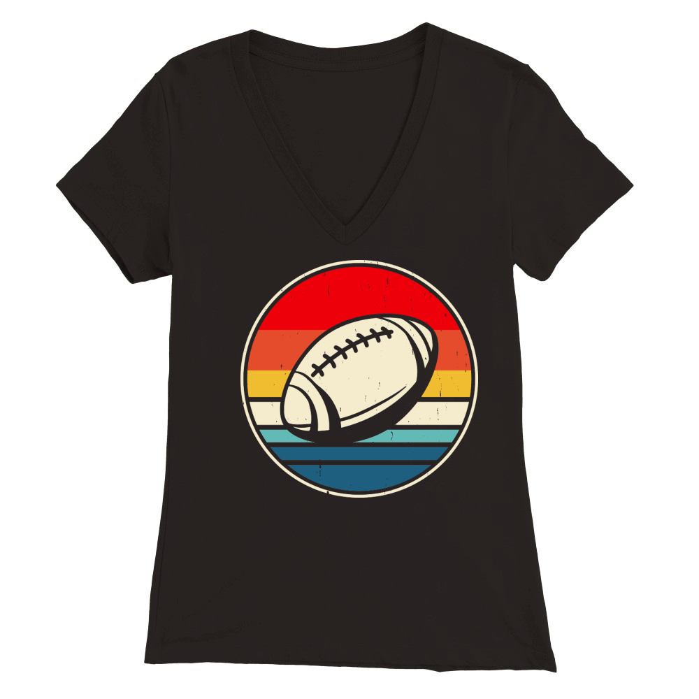 Vintage Rugby Player  2 Premium Womens V-Neck T-shirt