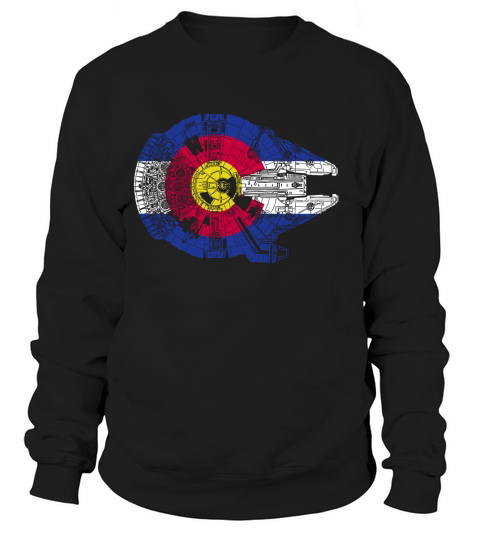 Colorado Flag and The Millennium Falcon Sweatshirt Unisex