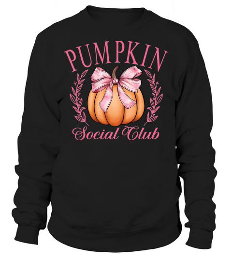 PumpkinSocailClubPink PNG Sweatshirt Unisex