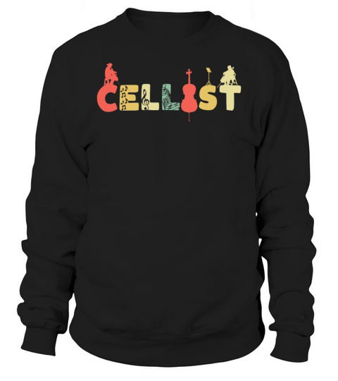Retro Cello Vintage Cellist Violoncello Sweatshirt Unisex