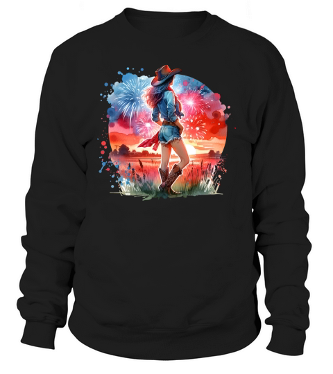Watercolor Cowgirl 05 Sweatshirt Unisex