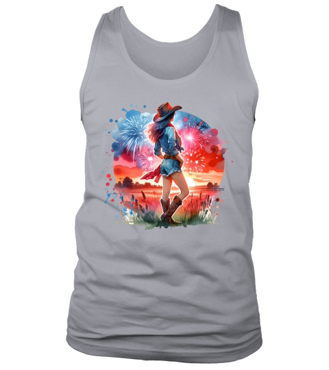 Watercolor Cowgirl 05 Tank Top Unisex