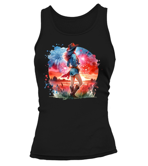 Watercolor Cowgirl 05 Tank top Woman