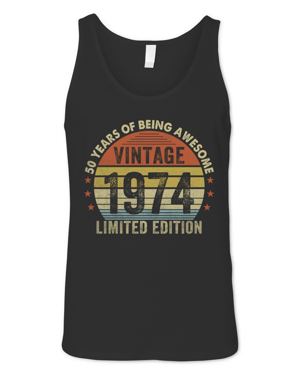 50 Year Old Gifts Vintage 1974 Limited Edition 50th Birthday Unisex Jersey Tank