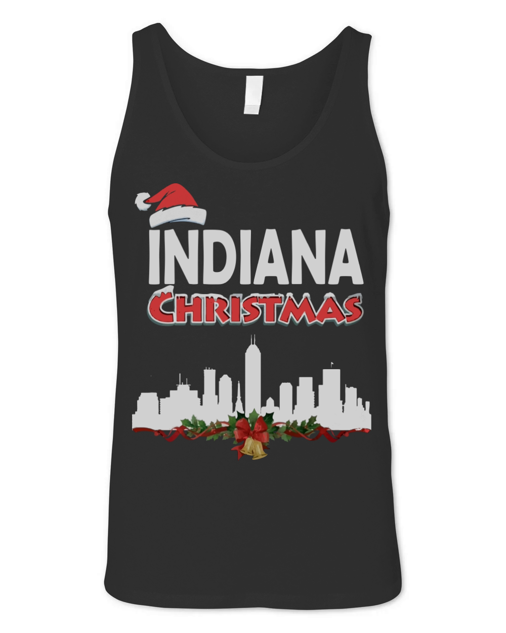 Indiana State Love Indiana Home Indiana Merry Christmas Unisex Jersey Tank