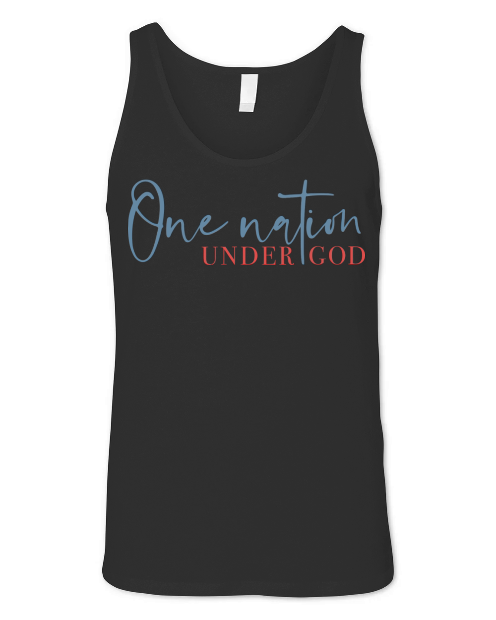 One Nation Under God American Cross Unisex Jersey Tank