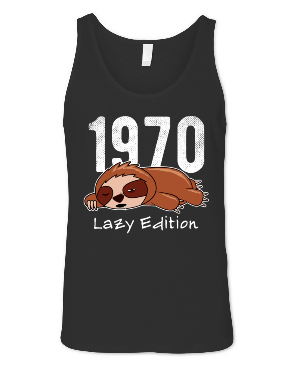 Sloth Vintage 1970 Birthday Lazy Edition Unisex Jersey Tank