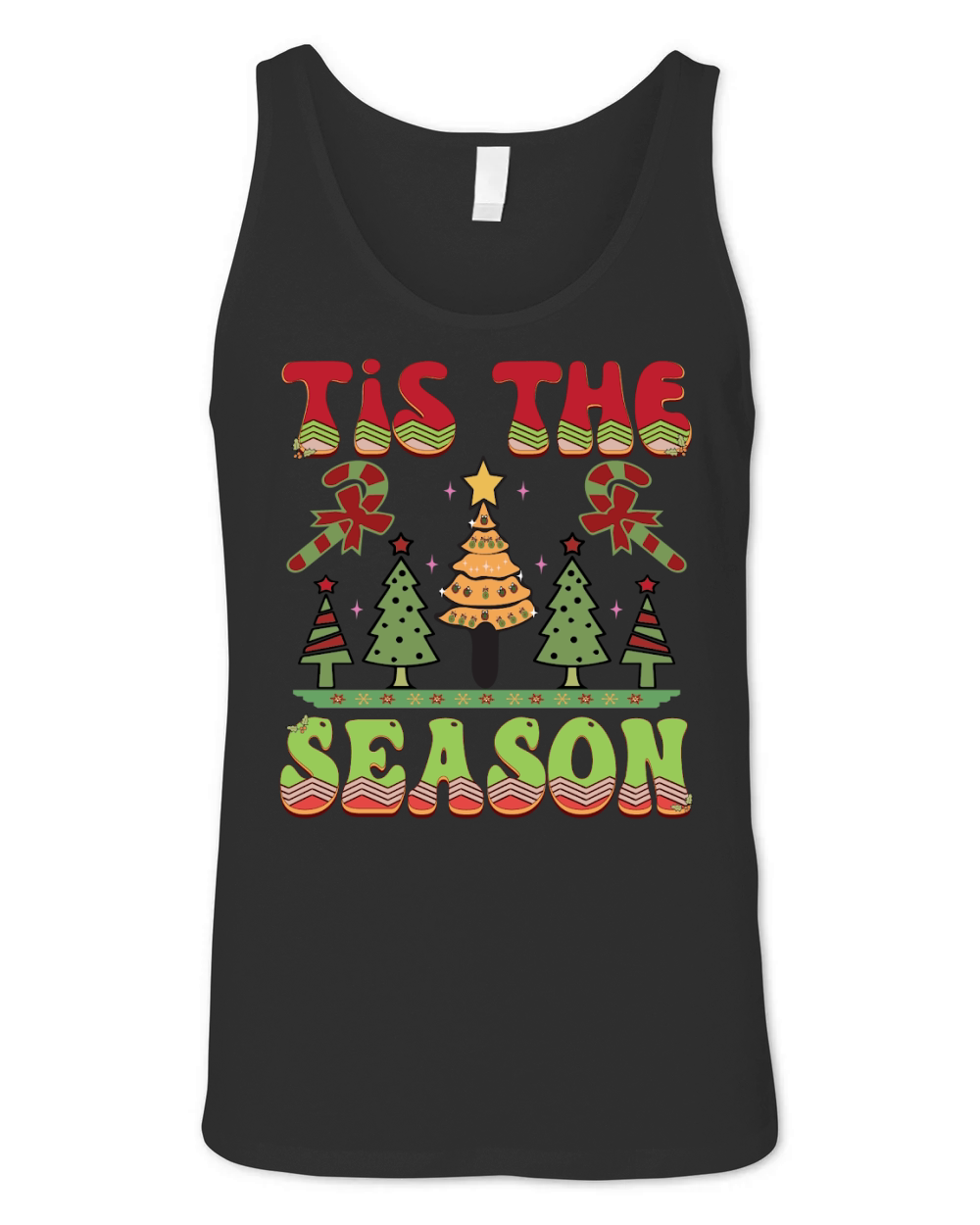tis the season,Christmas Unisex Jersey Tank