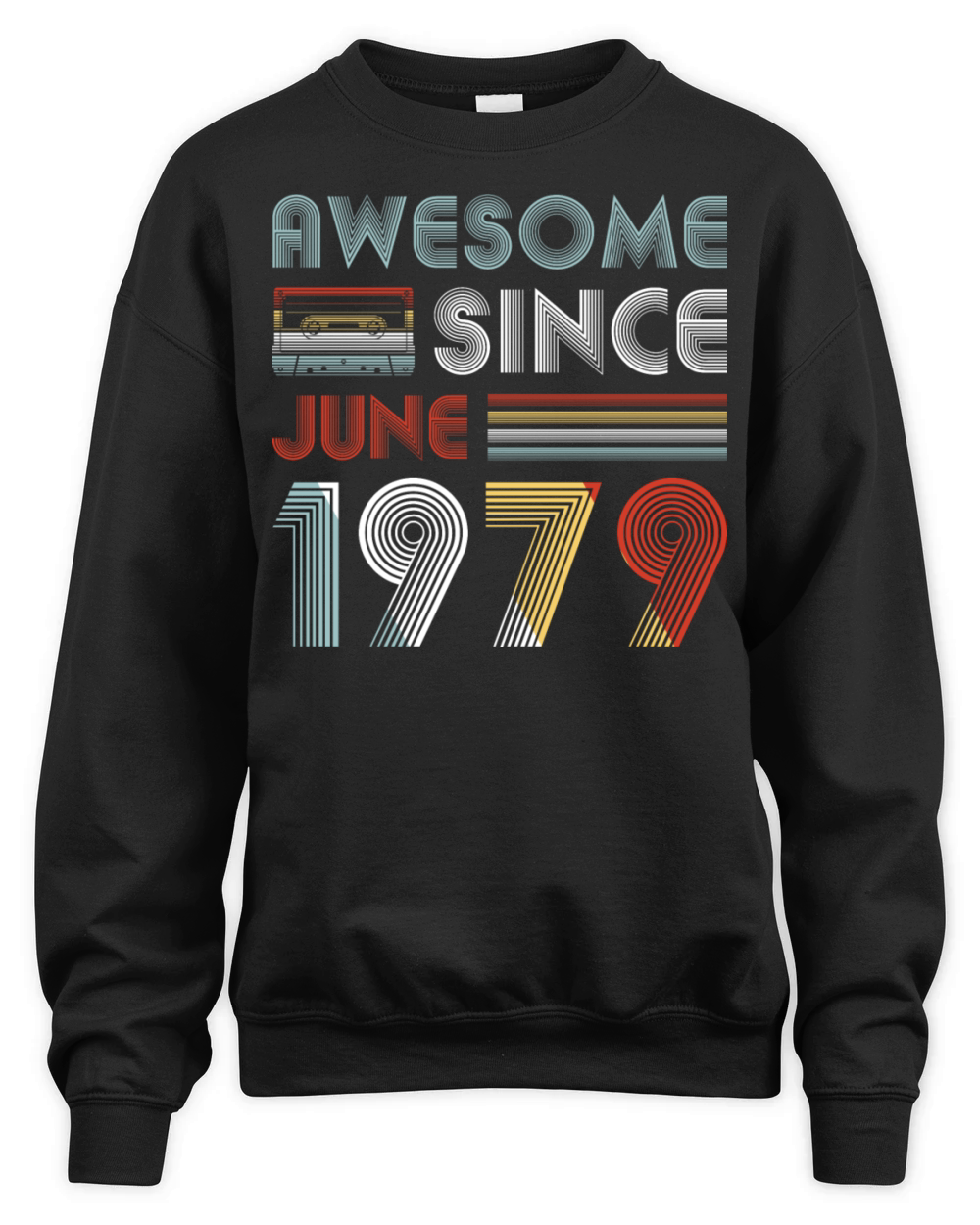 Vintage Awesome Since June 1979 40th Birthday Unisex Premium Crewneck Sweatshirt