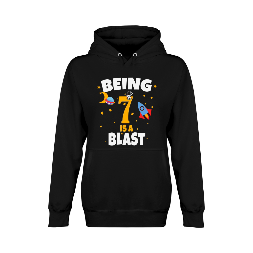 being 7 is a blast birthday Unisex Premium Pullover Hoodie