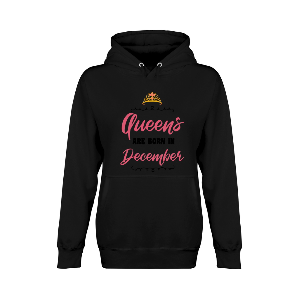 Queens Are Born In December - Birthday Gift Unisex Premium Pullover Hoodie