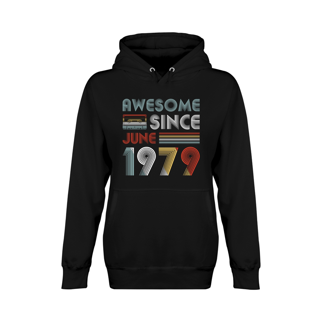 Vintage Awesome Since June 1979 40th Birthday Unisex Premium Pullover Hoodie