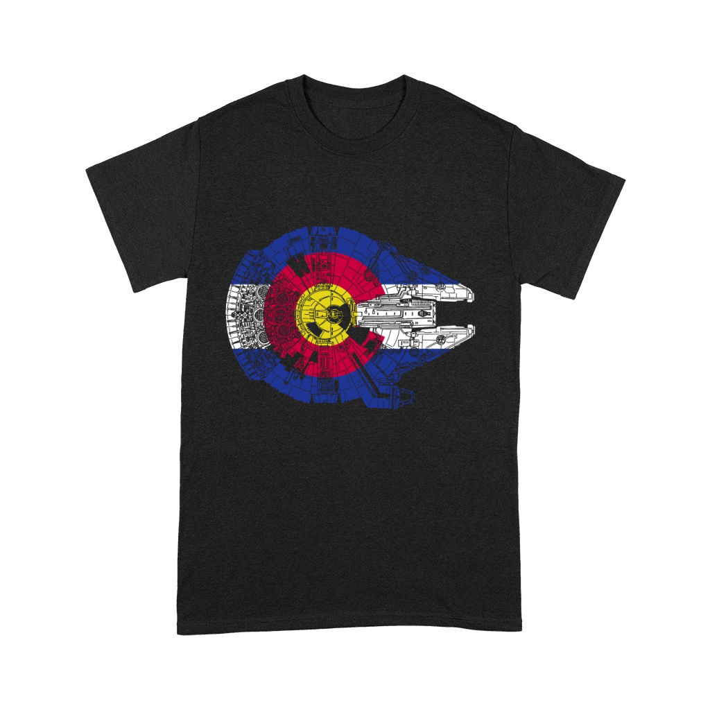 Colorado Flag and The Millennium Falcon Unisex T-Shirt